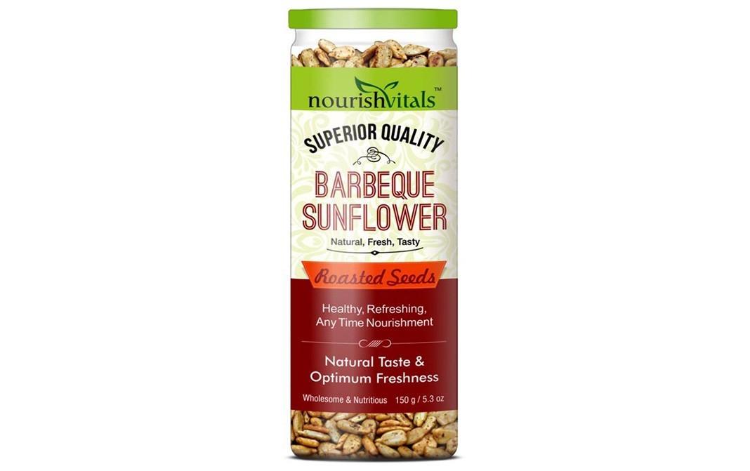 NourishVitals Barbeque Sunflower Roasted Seeds   Jar  150 grams